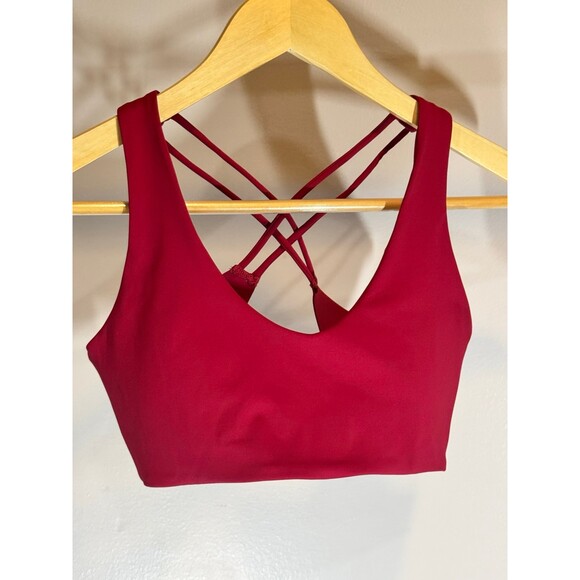 Other - Women’s Crossback Sports Bra Scarlet Red Workout Gym Top PHERO Movement Small
